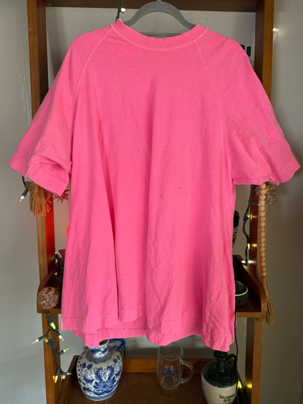 Free People FP Movement Icon Tee Hot Pink Size Medium *See Pics*